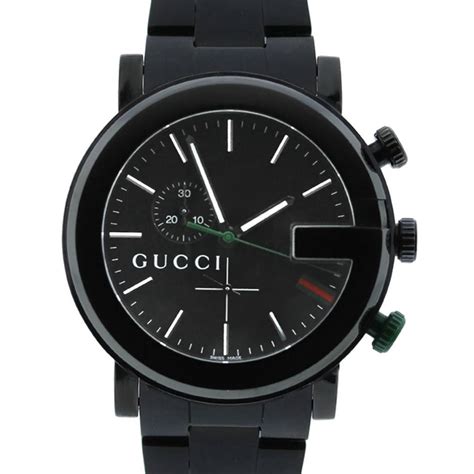 men's gucci watch black face